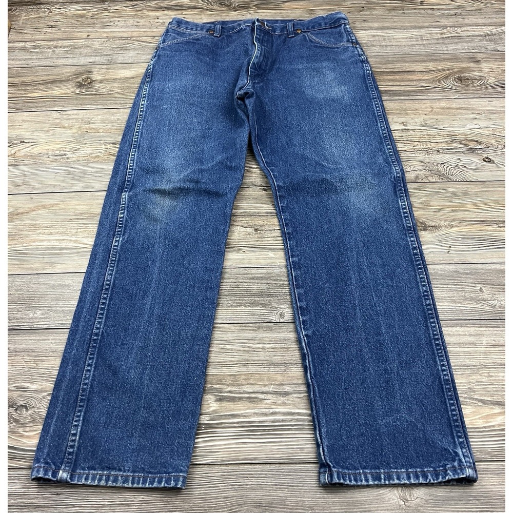 Vintage Wrangler Jeans‎ Men's Regular Fit Blue Denim Pants 36/32 (ACTUAL 34/30)